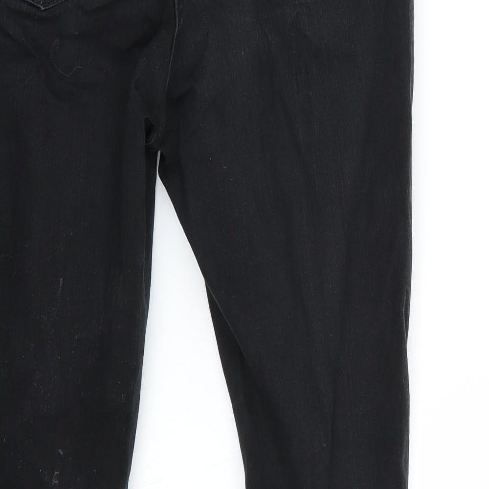 NEXT Womens Black   Straight Jeans Size 8 L27 in