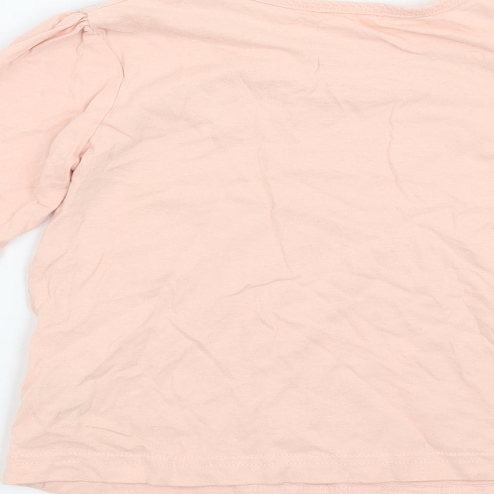 George Girls Pink   Basic T-Shirt Size 5-6 Years