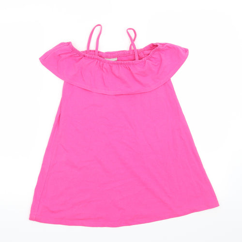 Matalan Girls Pink   T-Shirt Dress  Size 7 Years