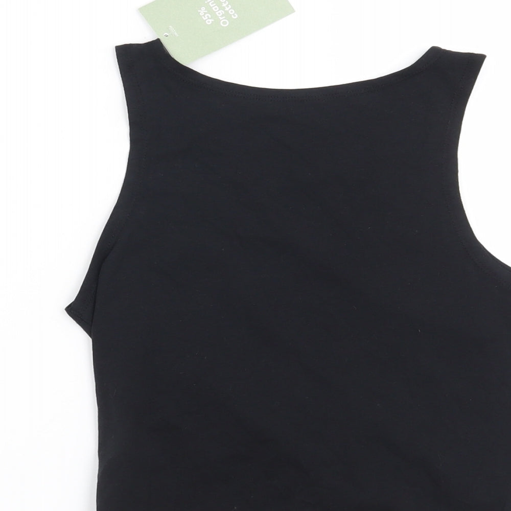 H&M Girls Black   Basic T-Shirt Size 9-10 Years
