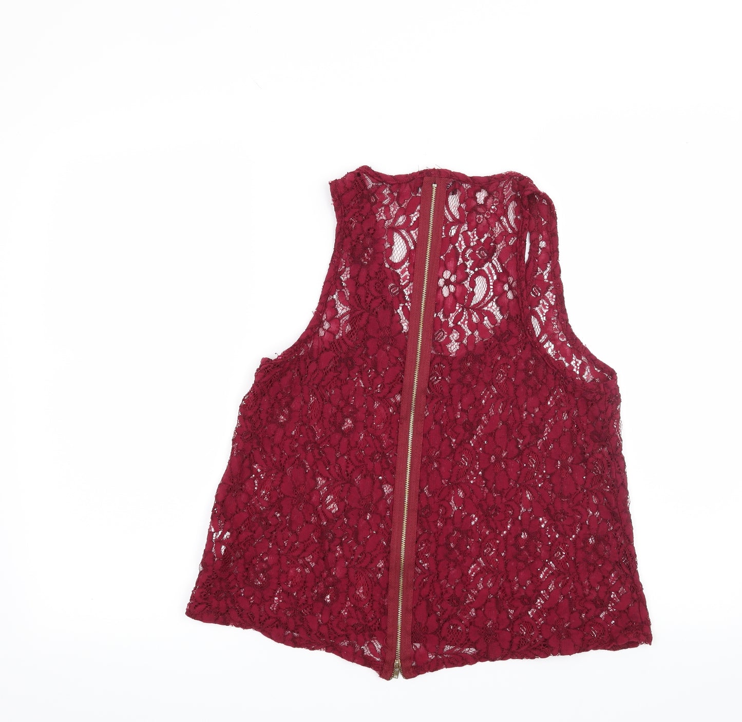 Select Womens Red Floral  Basic Blouse Size 8