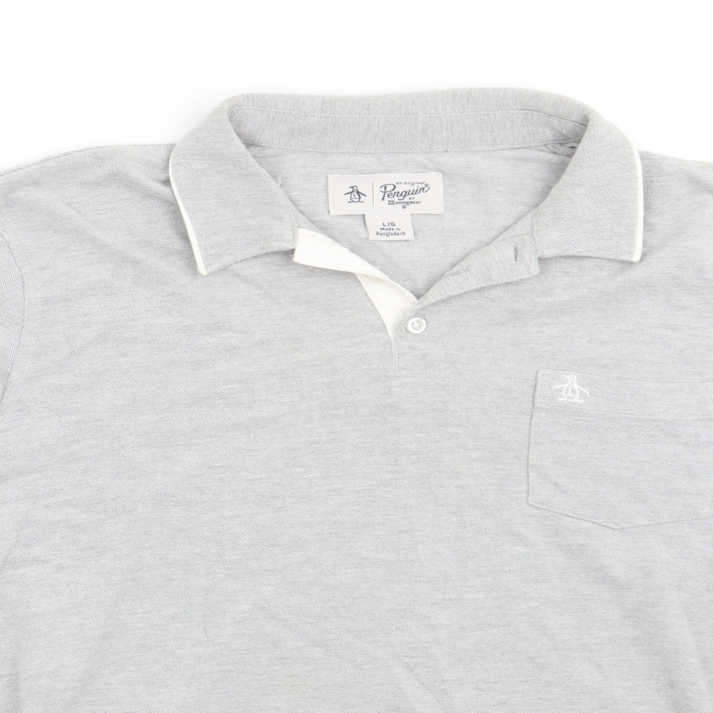 Penguin Mens Grey    Polo Size L