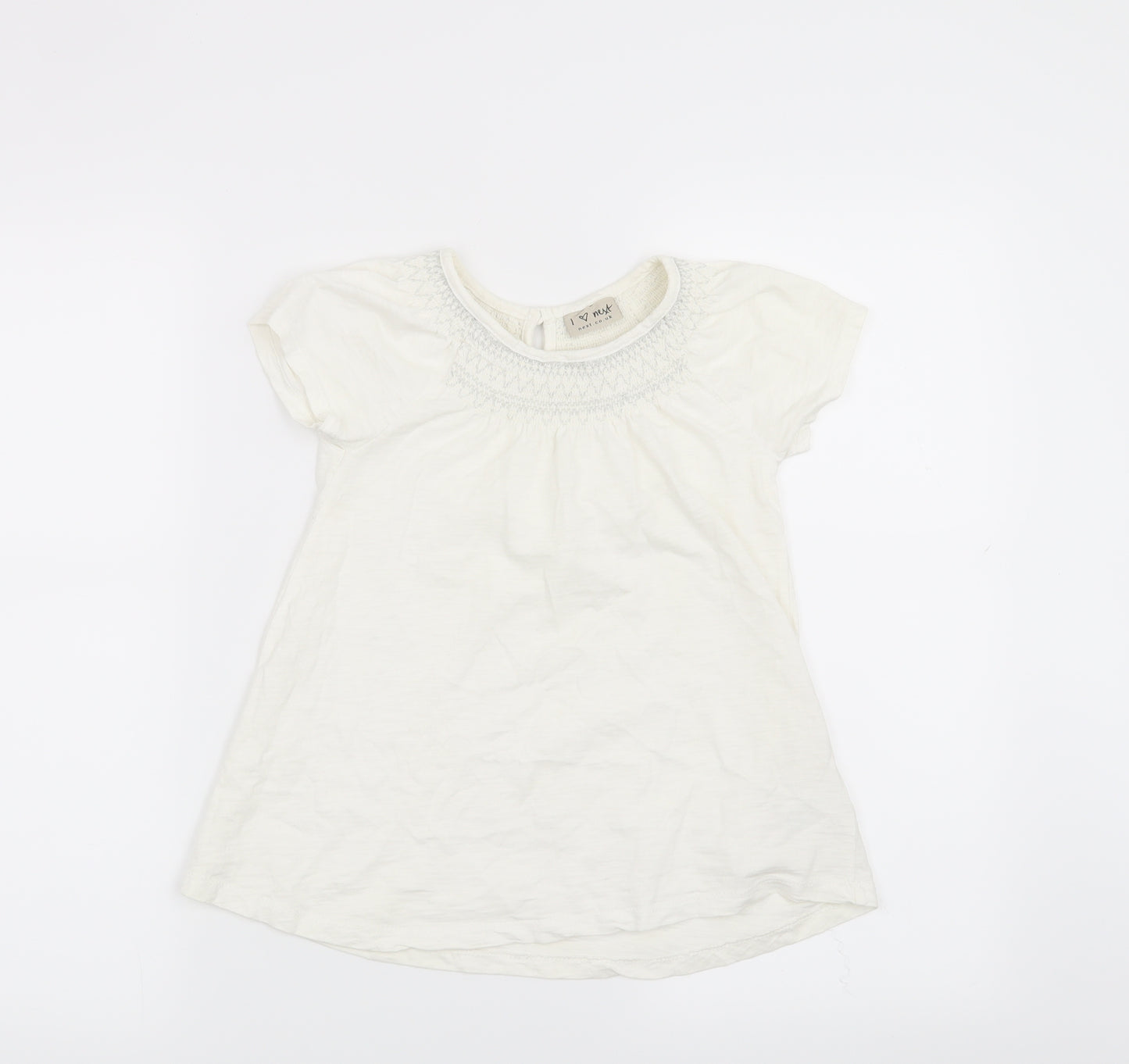 NEXT Girls White   Basic T-Shirt Size 4-5 Years