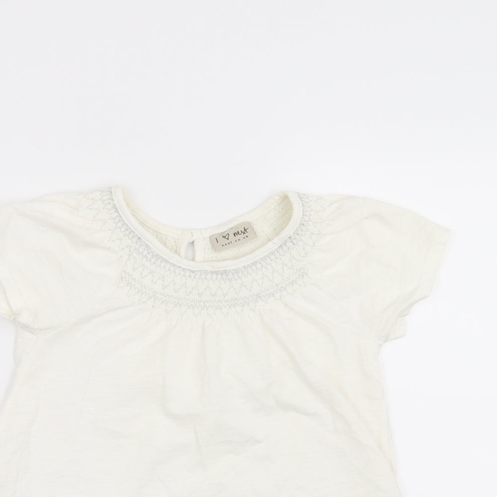 NEXT Girls White   Basic T-Shirt Size 4-5 Years