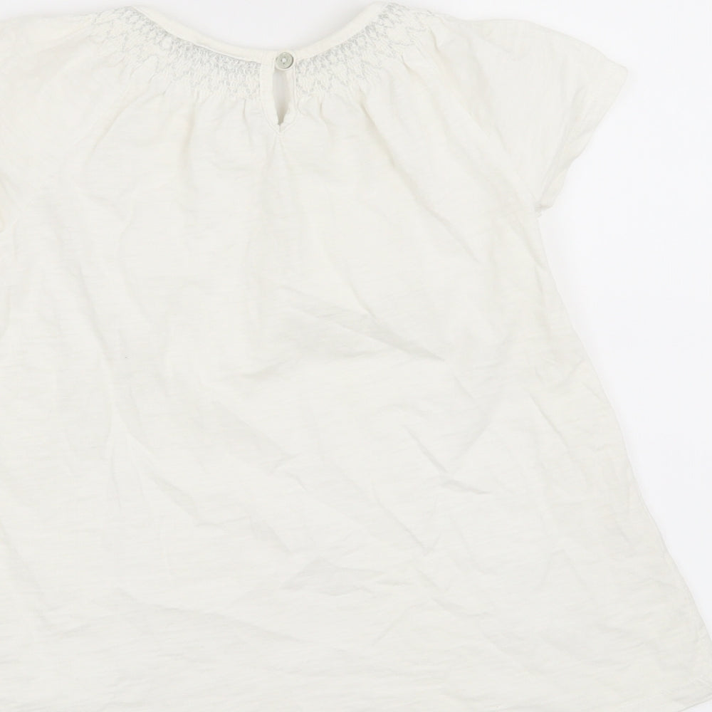 NEXT Girls White   Basic T-Shirt Size 4-5 Years