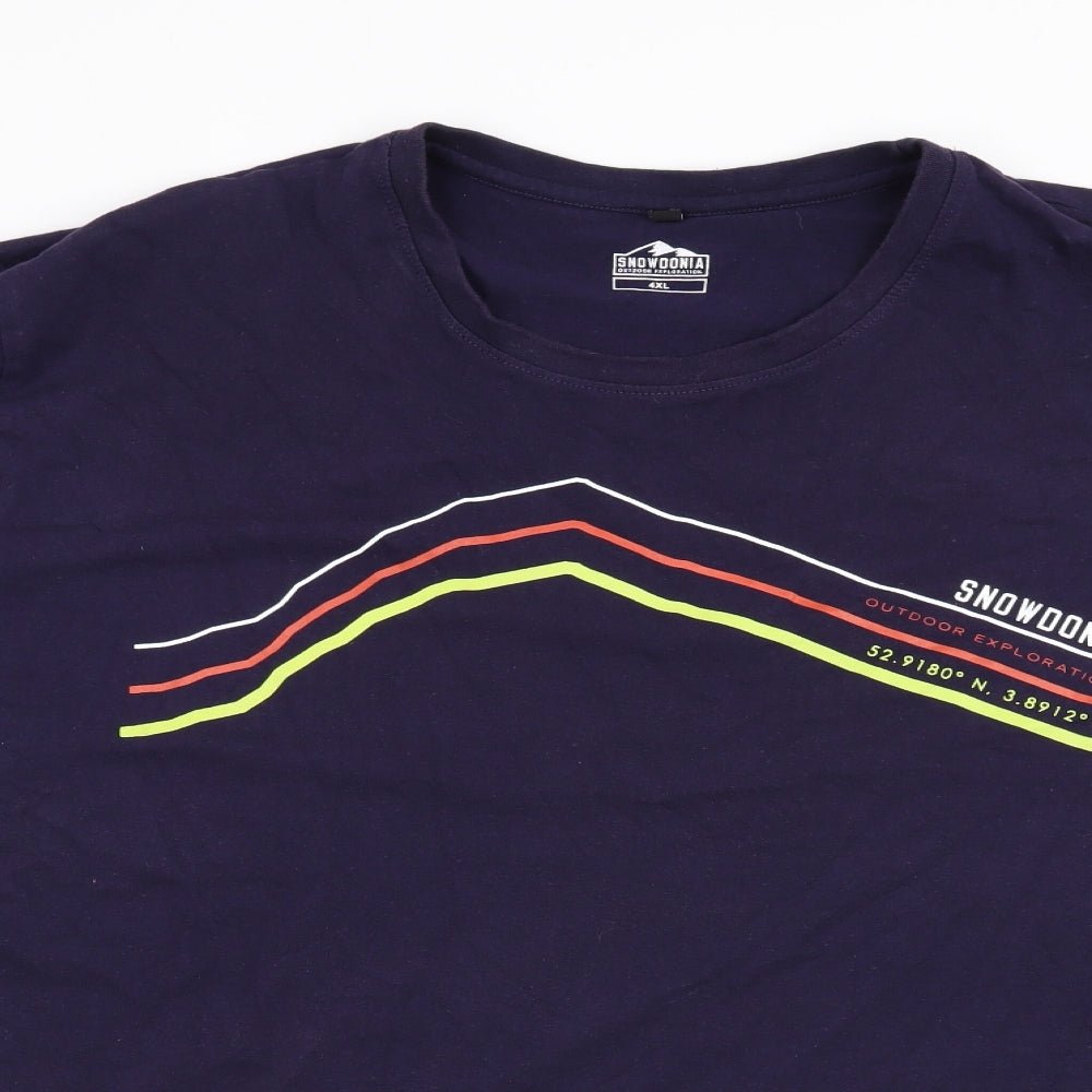 Snowdonia Mens Blue    T-Shirt Size 4XL