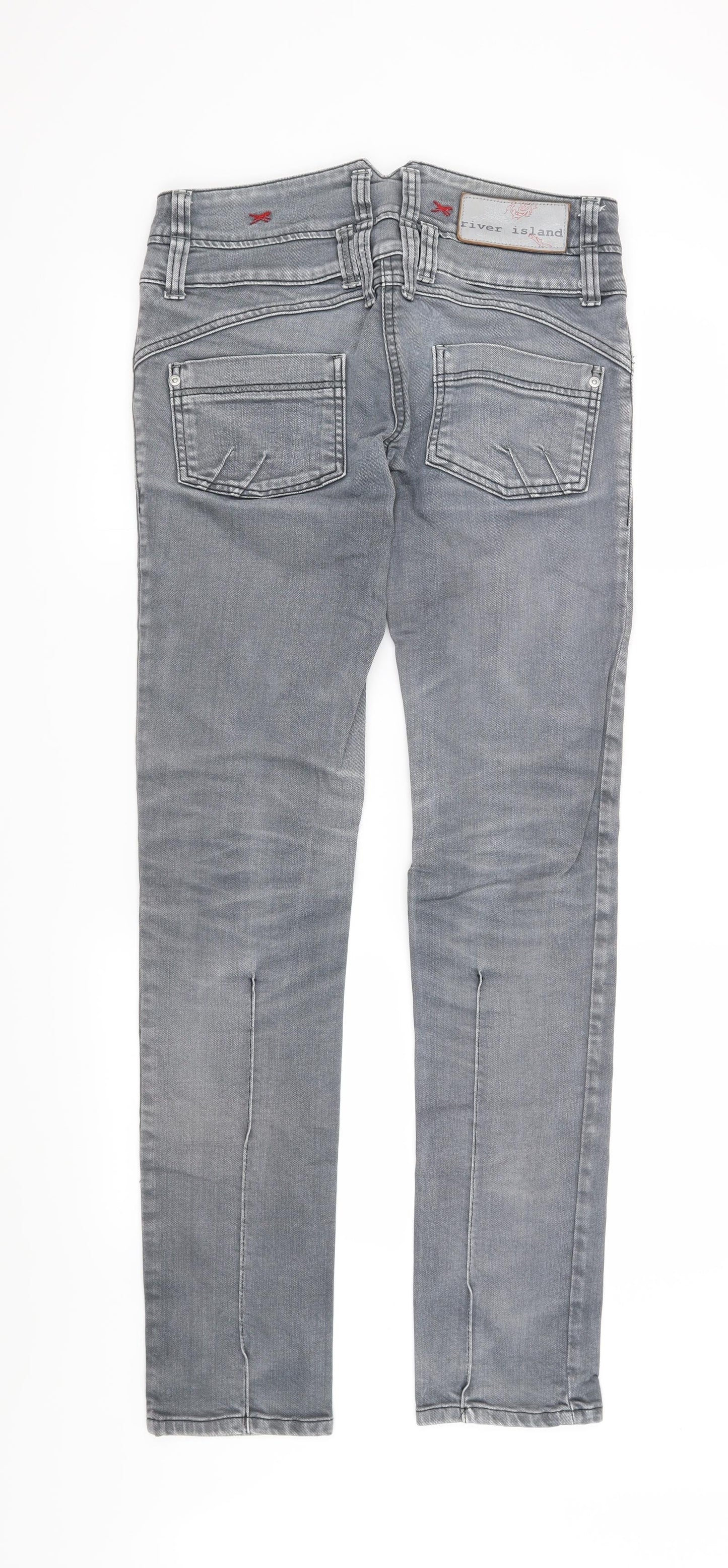 River Island Womens Grey   Skinny Jeans Size 10 L32 in