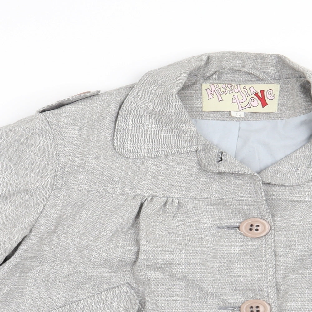 Preworn Womens Grey   Jacket Blazer Size 12