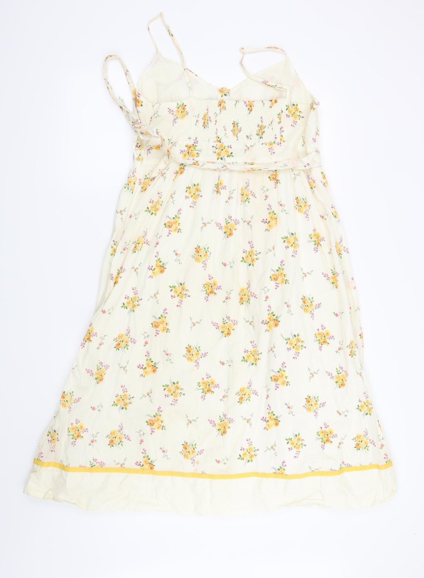 Preworn Womens Beige Floral  Fit & Flare  Size 14