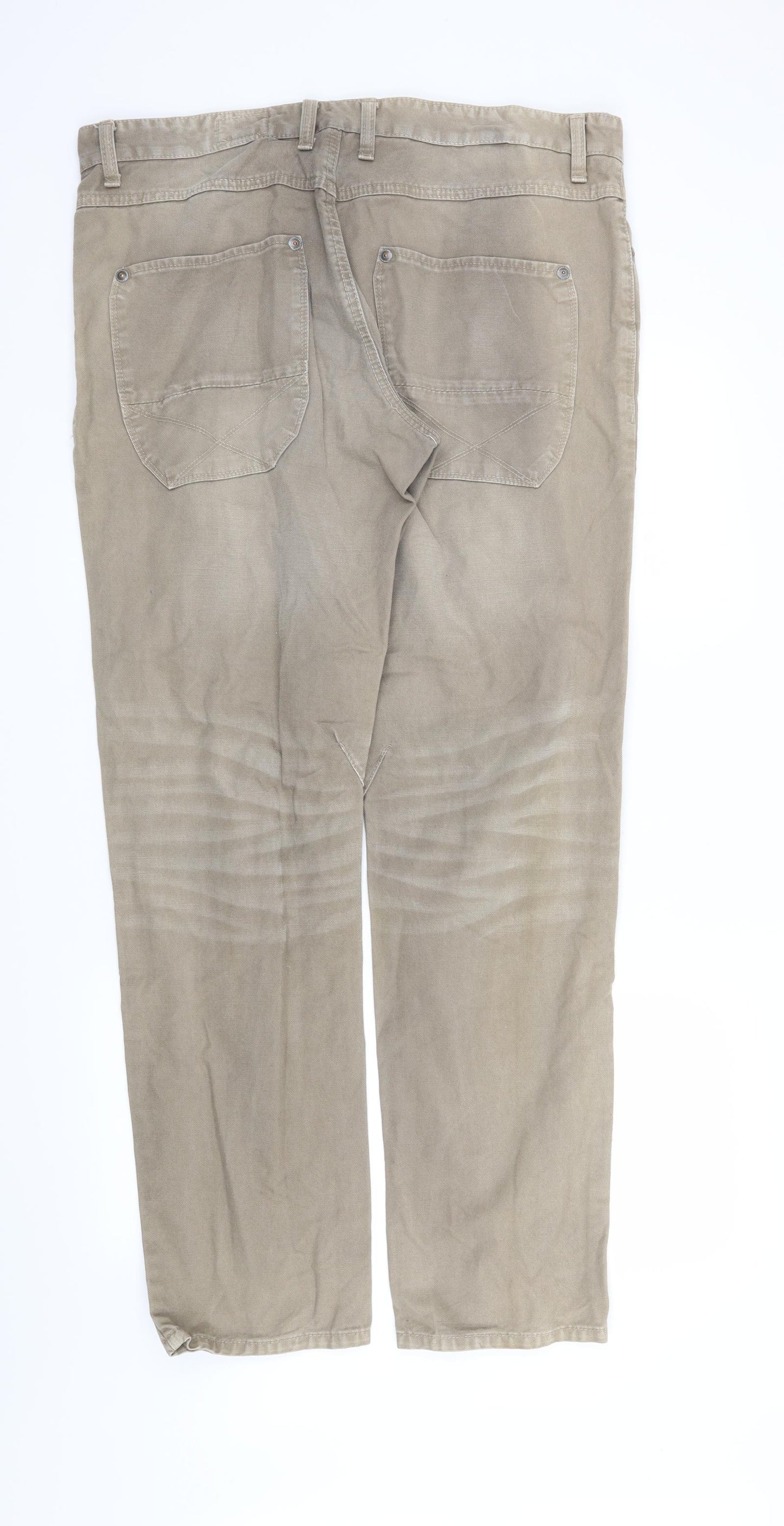NEXT Mens Beige   Straight Jeans Size 36 in L31 in