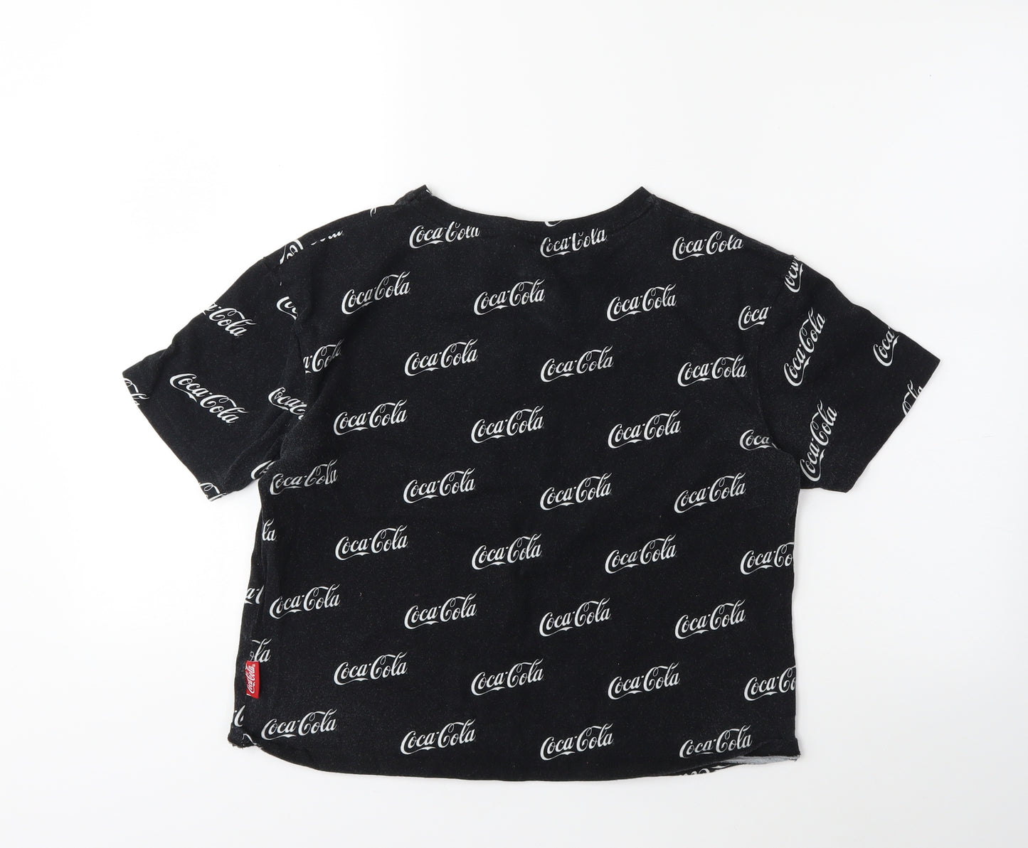 Coca-Cola Girls Black   Basic T-Shirt Size 14 Years