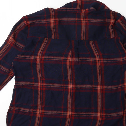 New Look Womens Blue Check  Basic Blouse Size 8