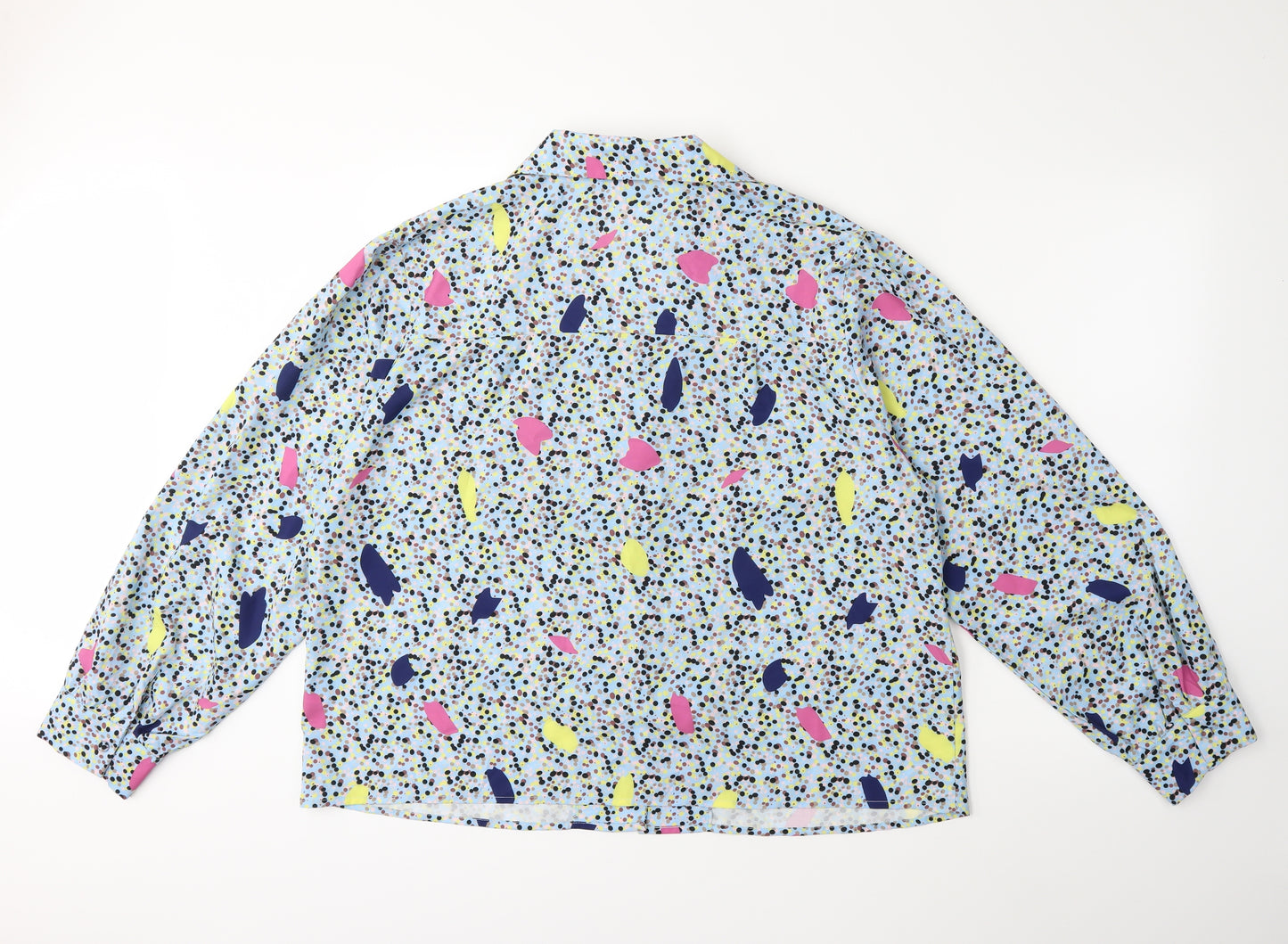 SheIn Womens Blue Floral  Basic Blouse Size 2XL