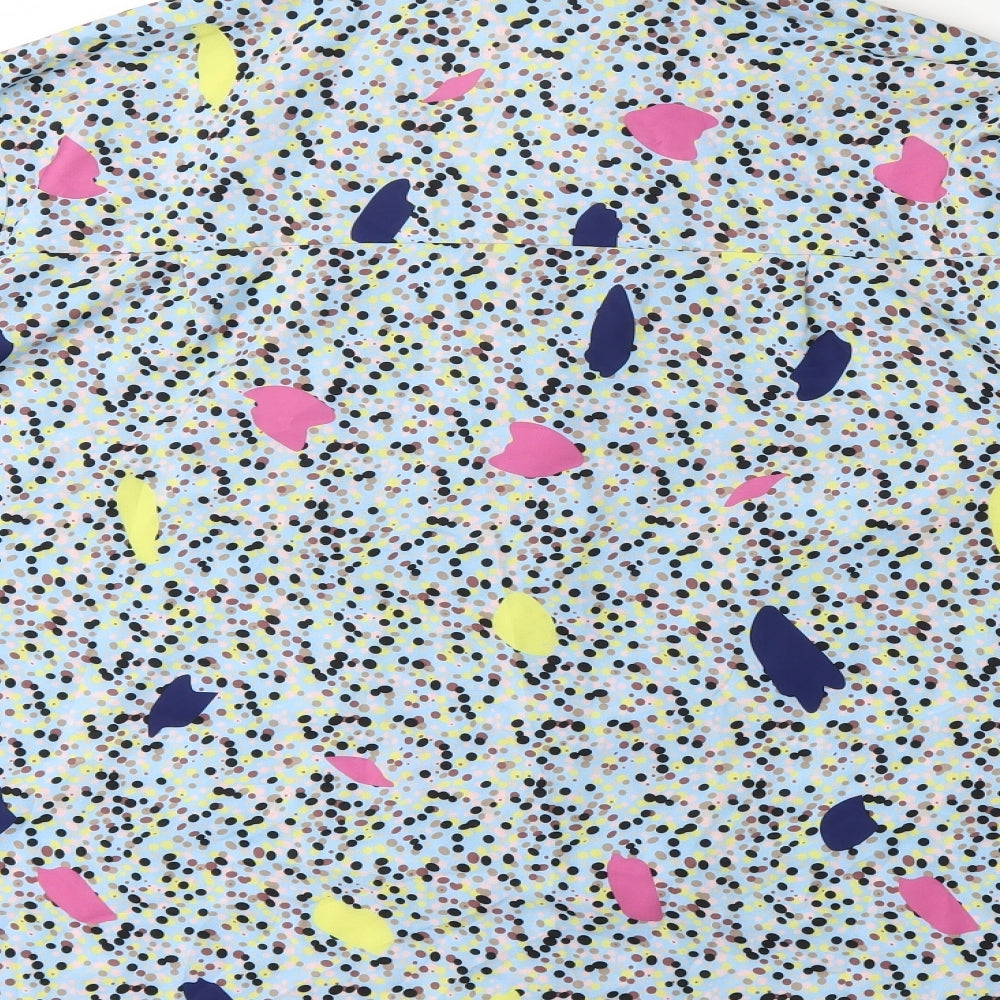 SheIn Womens Blue Floral  Basic Blouse Size 2XL