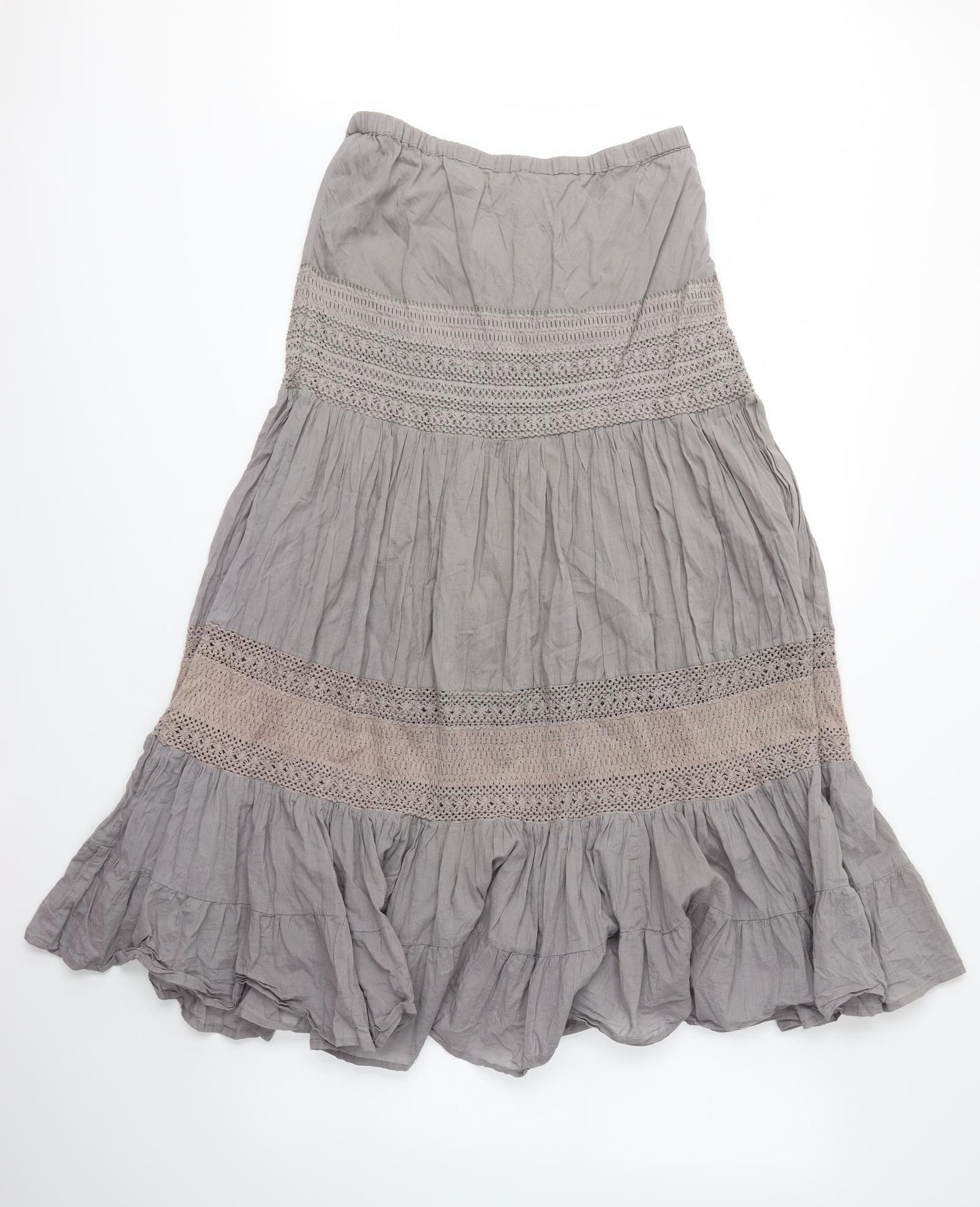 Preworn Womens Grey   Flare Skirt Size M