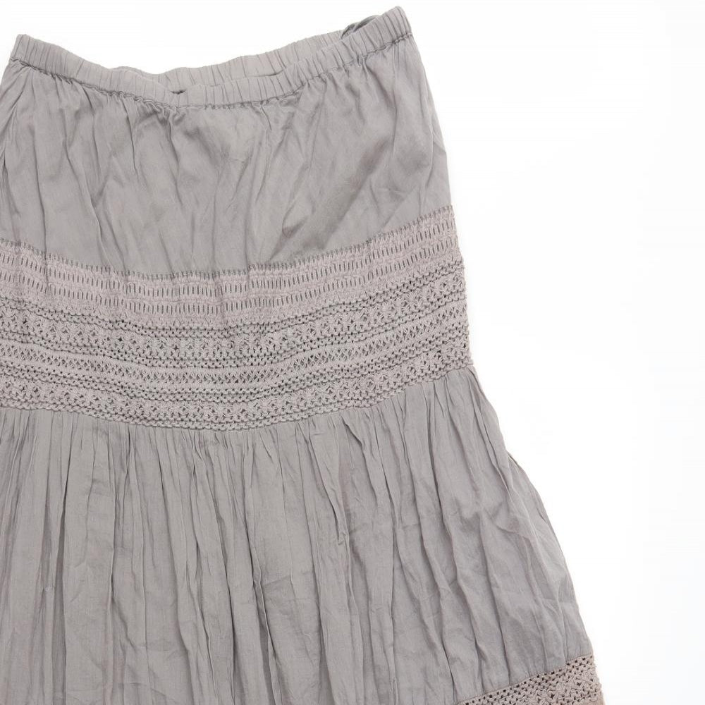 Preworn Womens Grey   Flare Skirt Size M