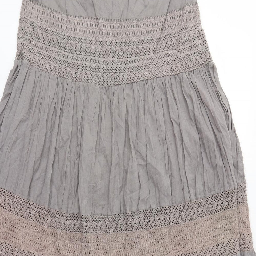 Preworn Womens Grey   Flare Skirt Size M