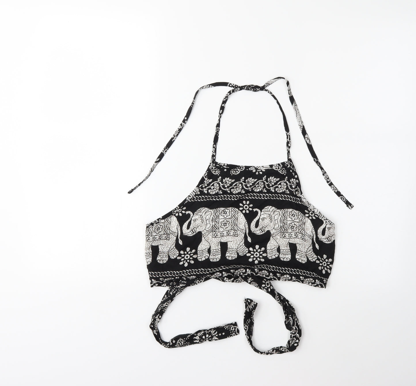 SheIn Womens Black Animal Print  Basic Tank Size L