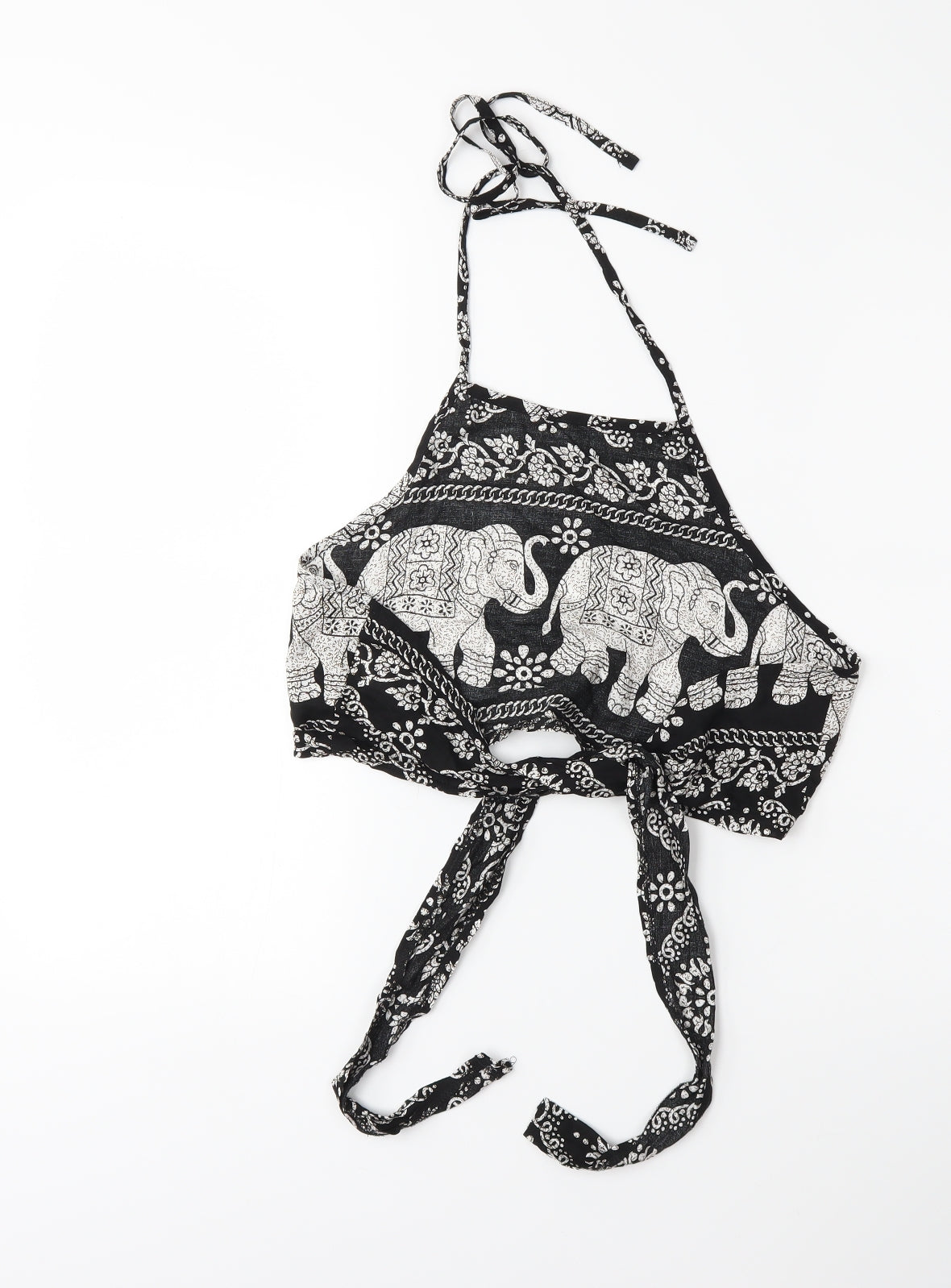 SheIn Womens Black Animal Print  Basic Tank Size L