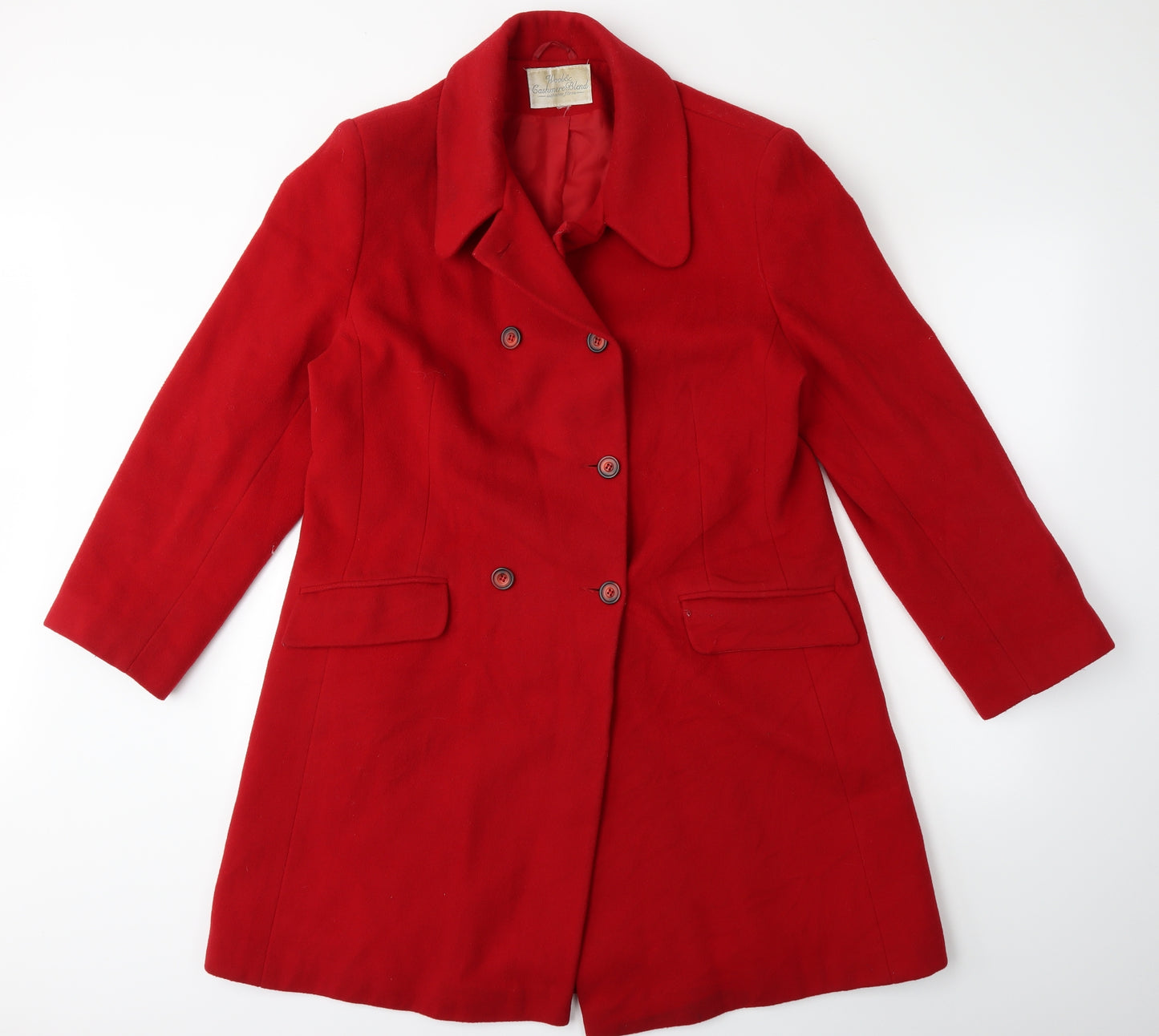 Preworn Womens Red   Overcoat Coat Size 10