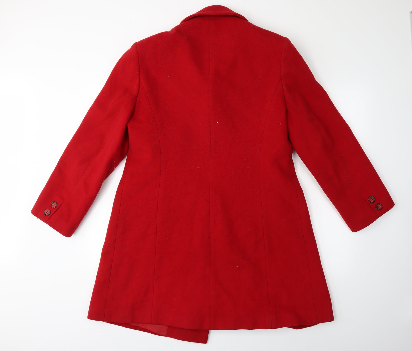Preworn Womens Red   Overcoat Coat Size 10