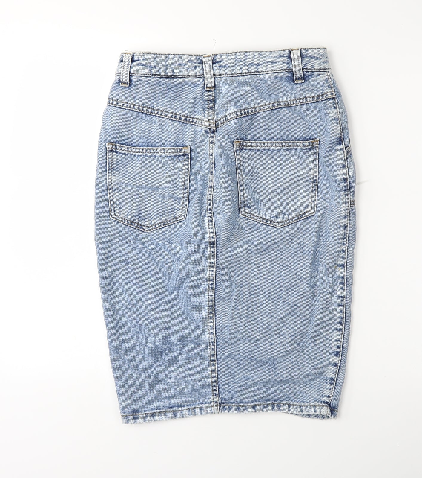 Denim & Co. Womens Blue  Denim Straight & Pencil Skirt Size 10