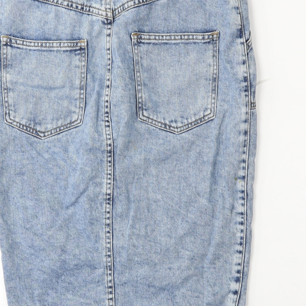 Denim & Co. Womens Blue  Denim Straight & Pencil Skirt Size 10