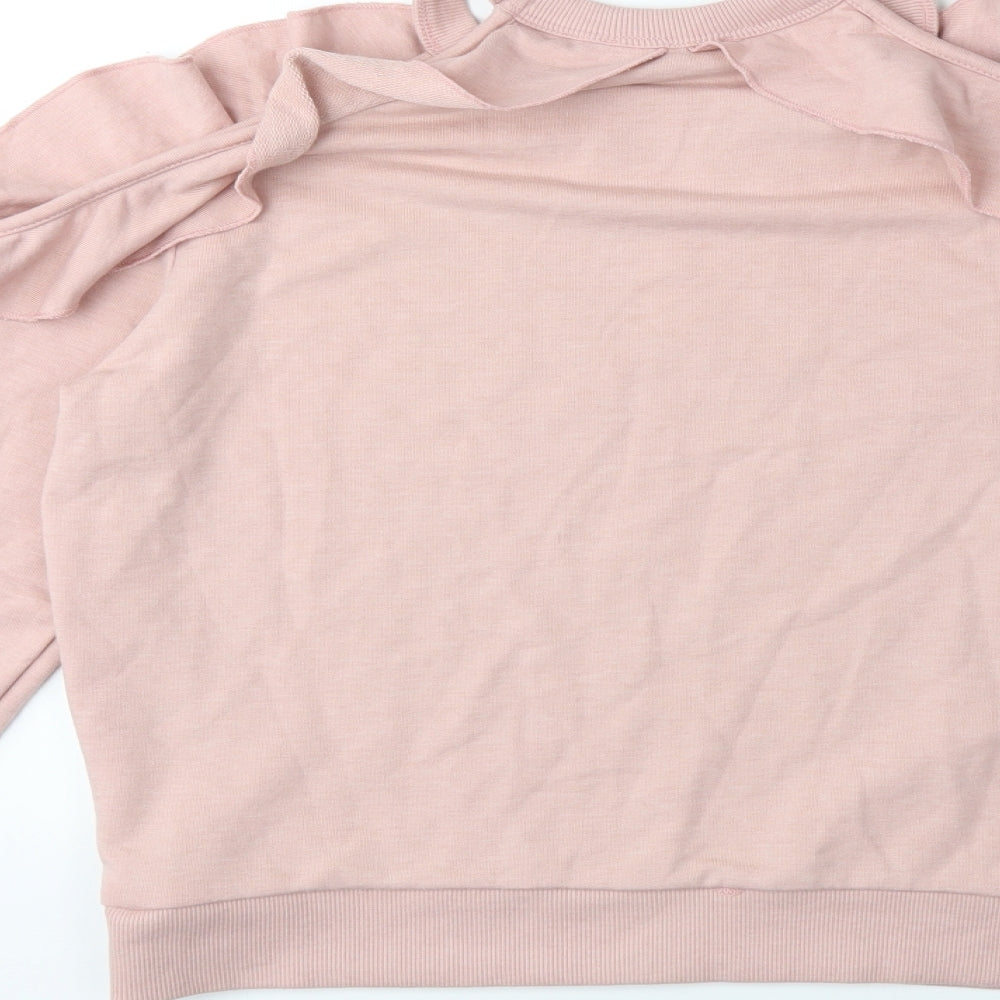 New Look Womens Pink   Pullover Sweatshirt Size 10