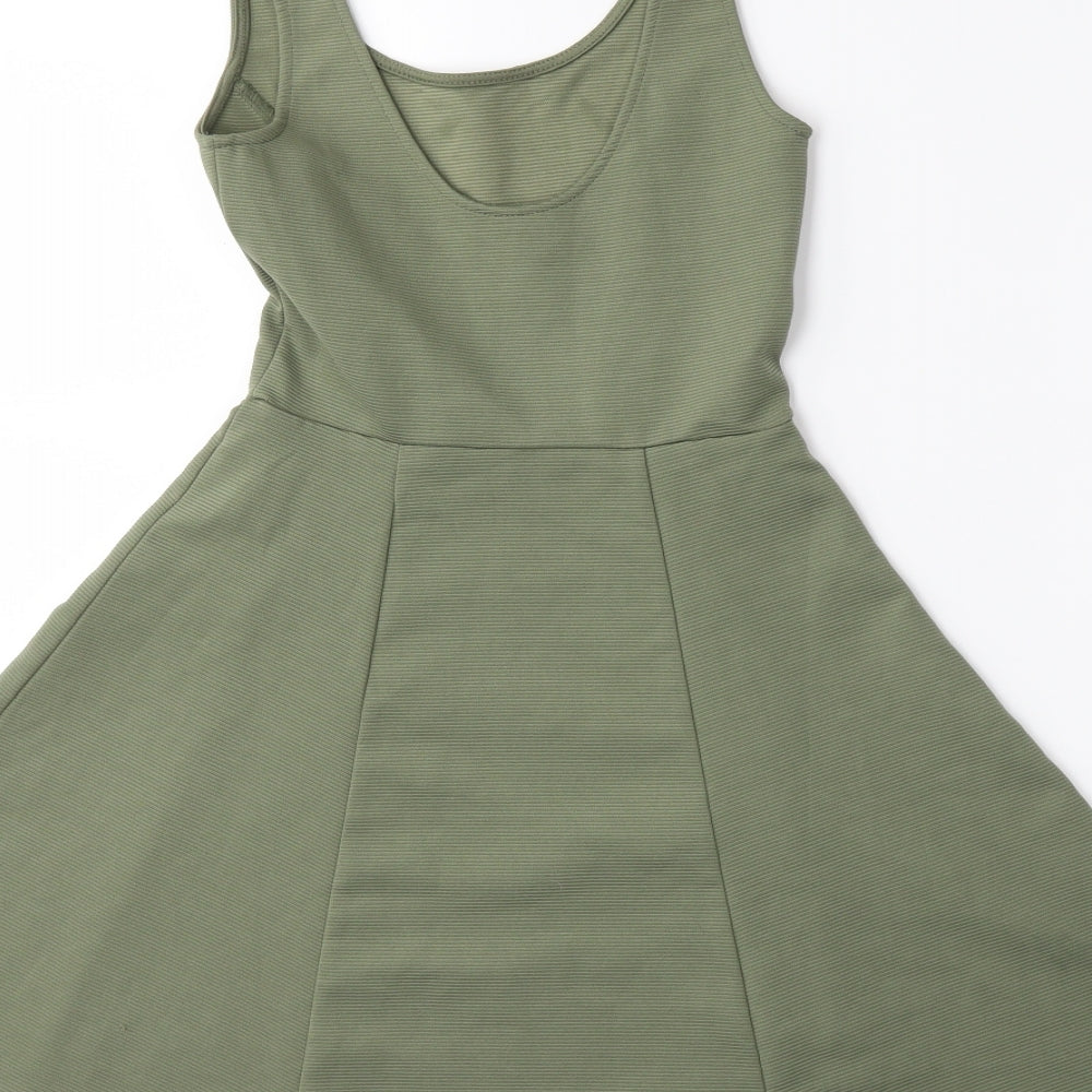 H&M  Womens Green   Fit & Flare  Size 6