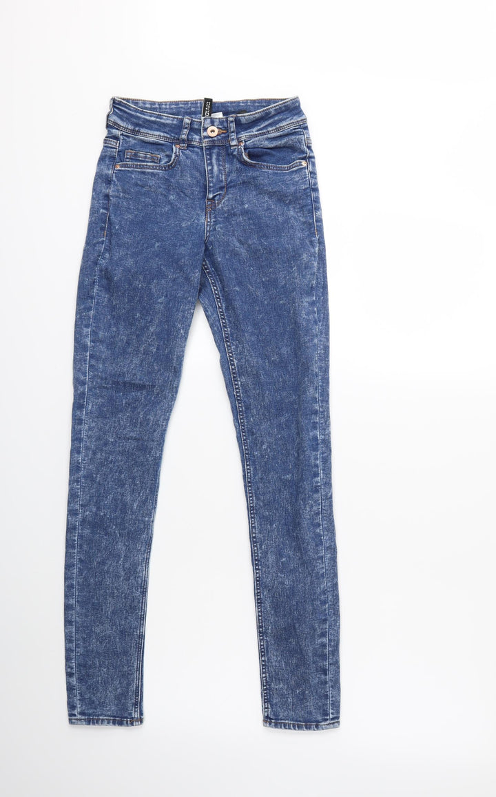 H&M Womens Blue  Denim Skinny Jeans Size 8 L29 in