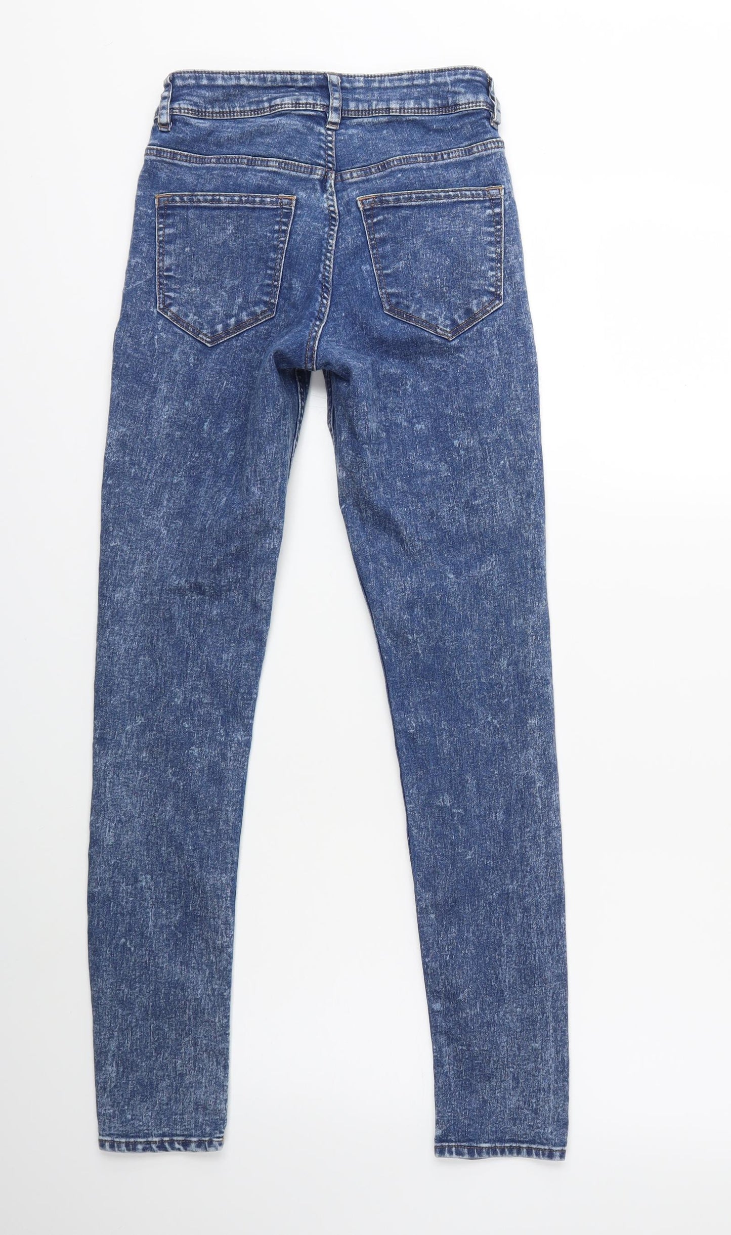 H&M Womens Blue  Denim Skinny Jeans Size 8 L29 in