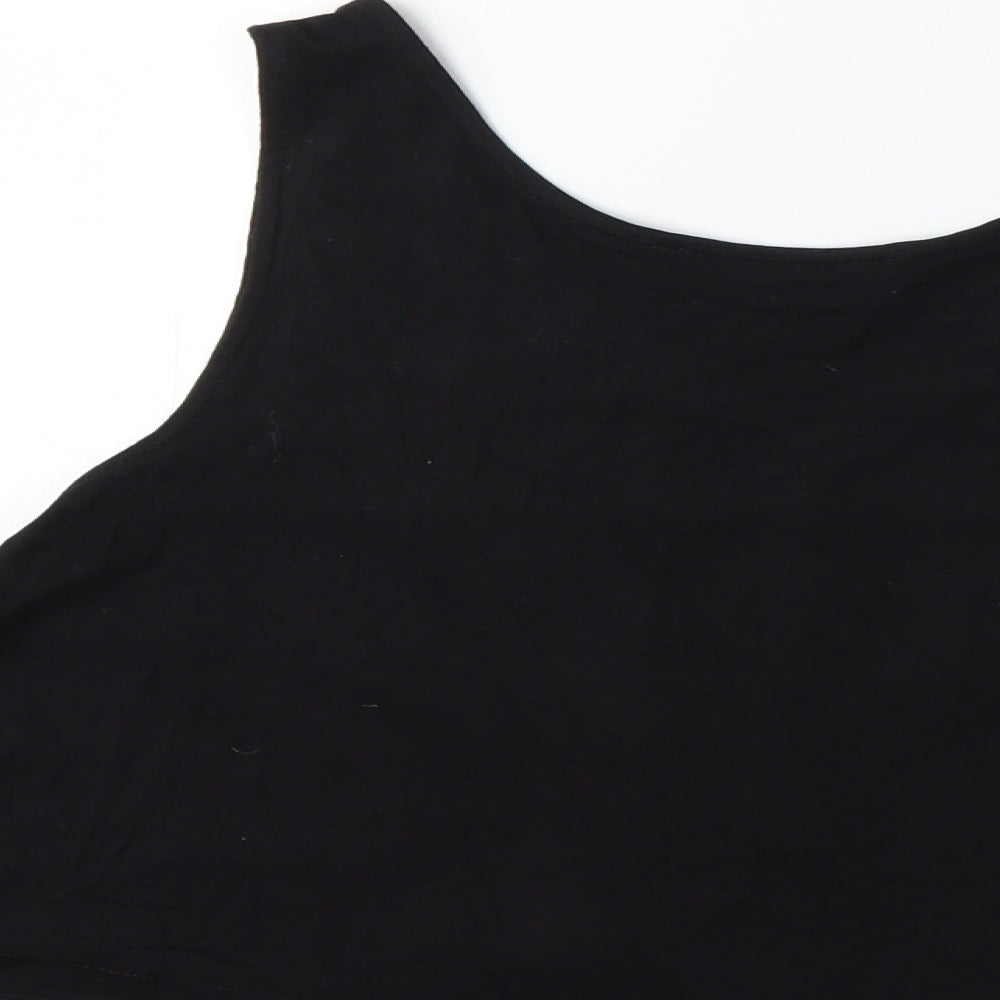 PARISIAN SIGNATURE Womens Black   Basic Tank Size 10