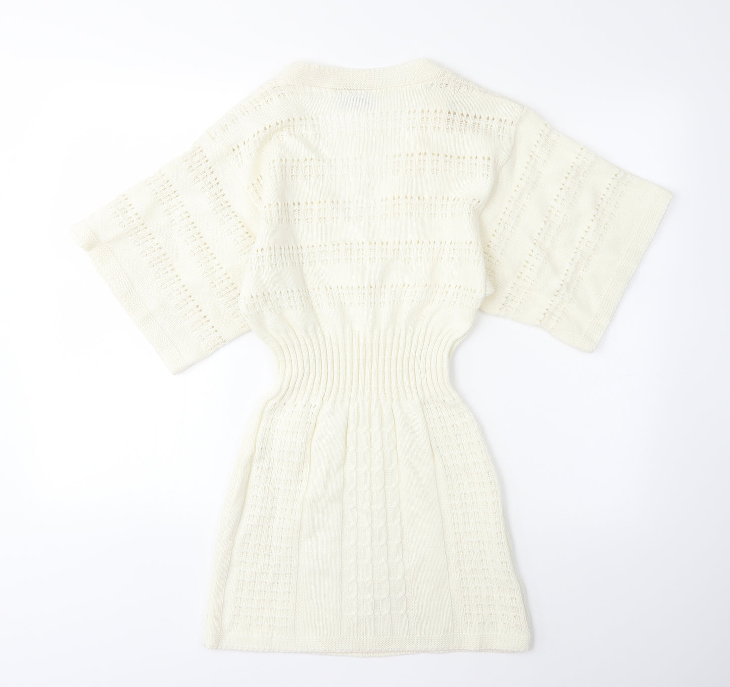 infront Womens White  Knit Pullover Jumper Size S