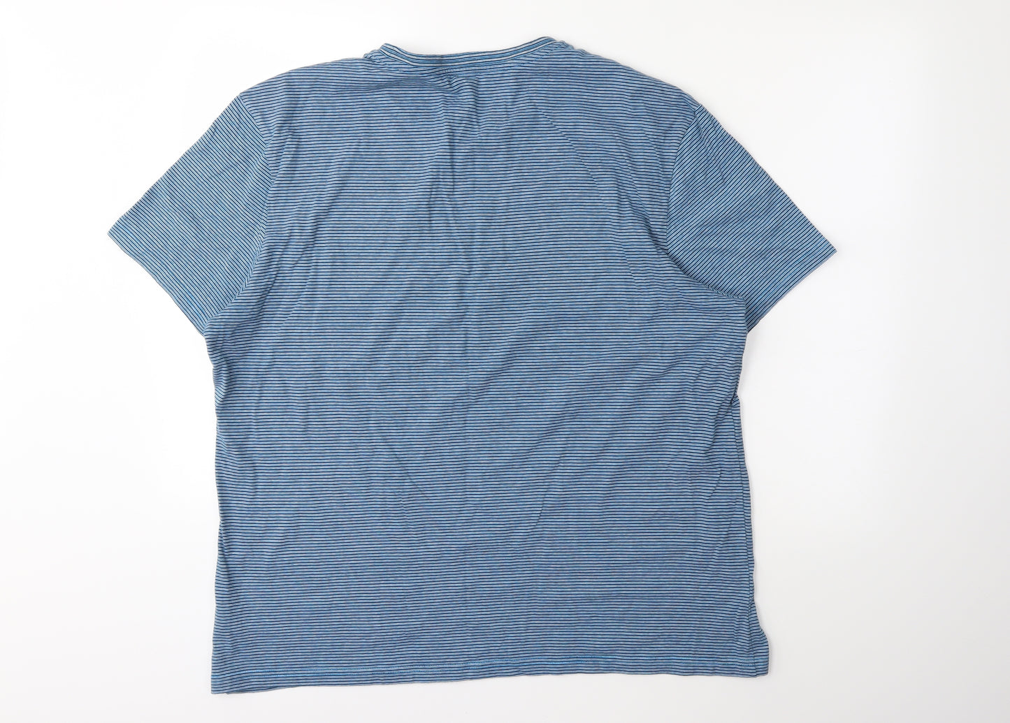 NEXT Mens Blue Striped   T-Shirt Size XL