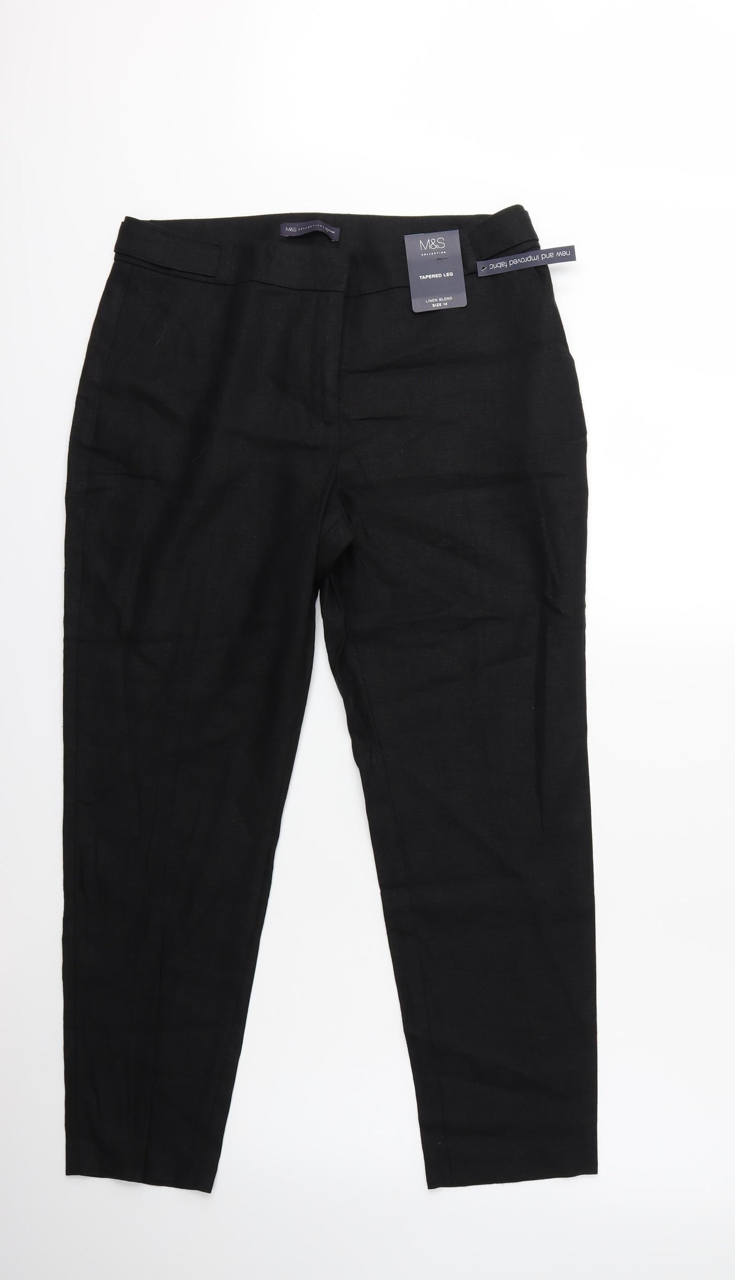 Marks and Spencer Womens Black   Trousers  Size 14 L27 in