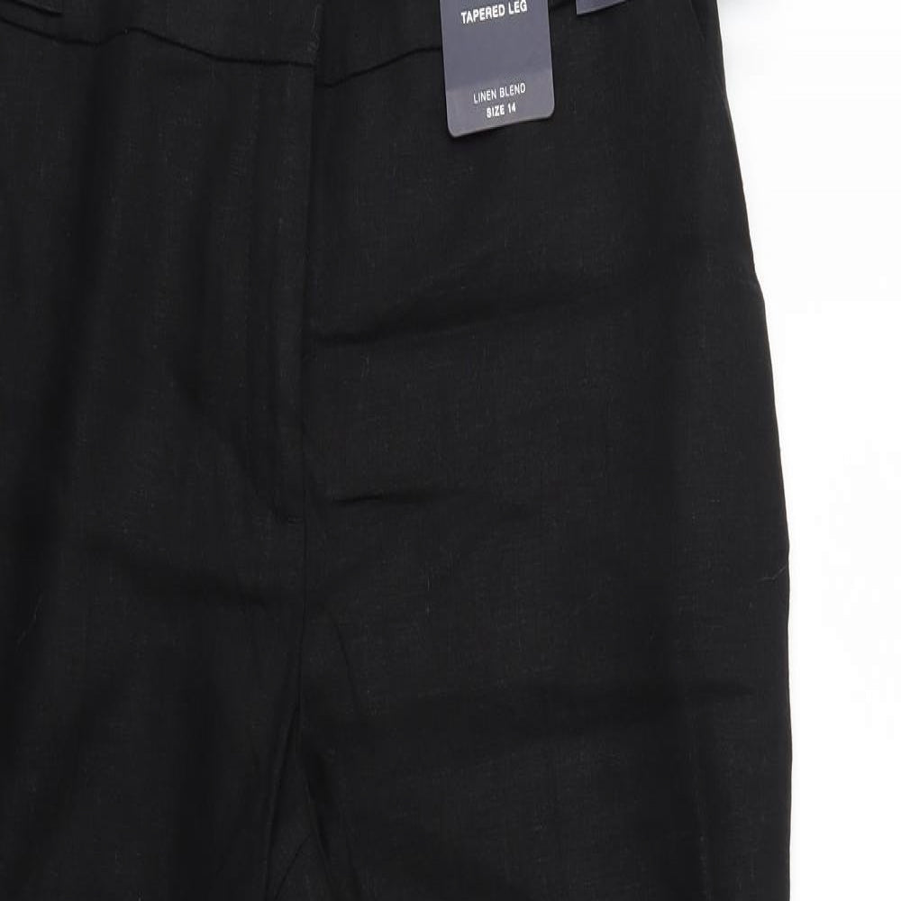 Marks and Spencer Womens Black   Trousers  Size 14 L27 in