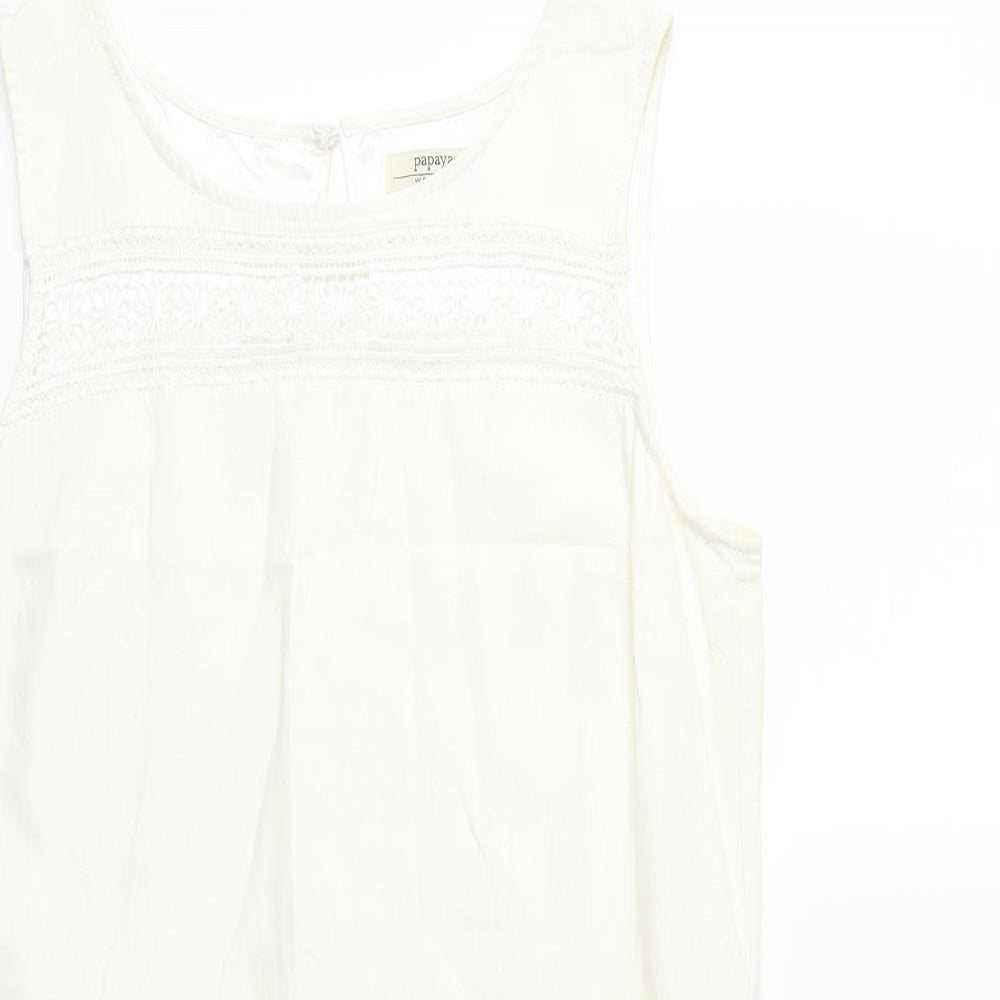 Papaya Womens White   Shift  Size 14
