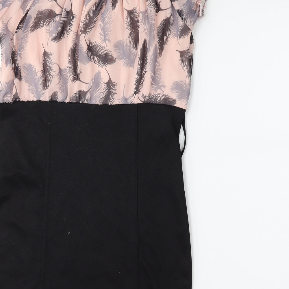 Quiz Womens Pink Floral  Bodycon  Size 12