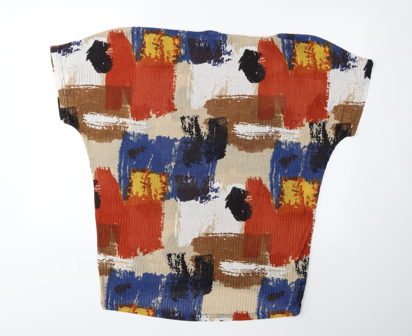 Izabel Womens Beige   Basic T-Shirt Size 10