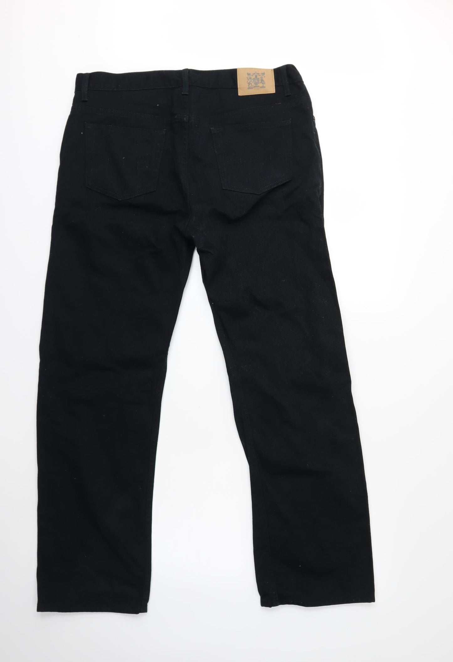 Marks and Spencer Mens Black  Denim Straight Jeans Size 36 in L31 in