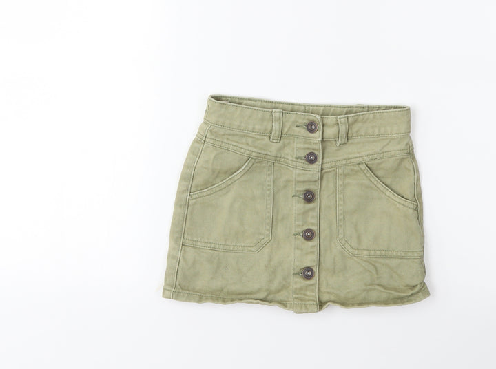 George Girls Green Denim Mini Skirt Size 6-7 Years
