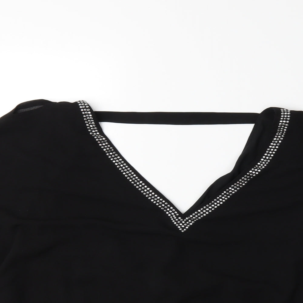 Dorothy Perkins Womens Black   Basic Blouse Size 16
