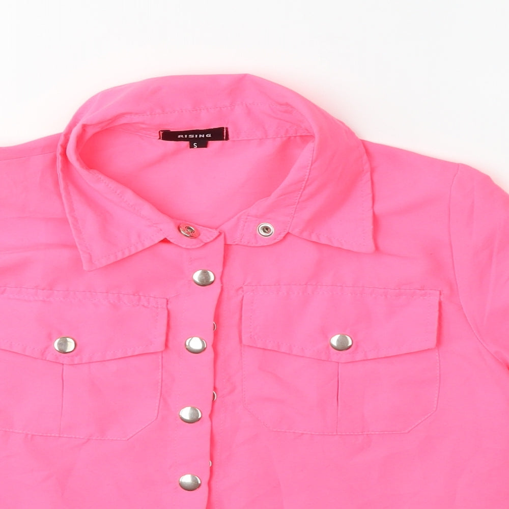 Rising international Womens Pink   Basic Button-Up Size S