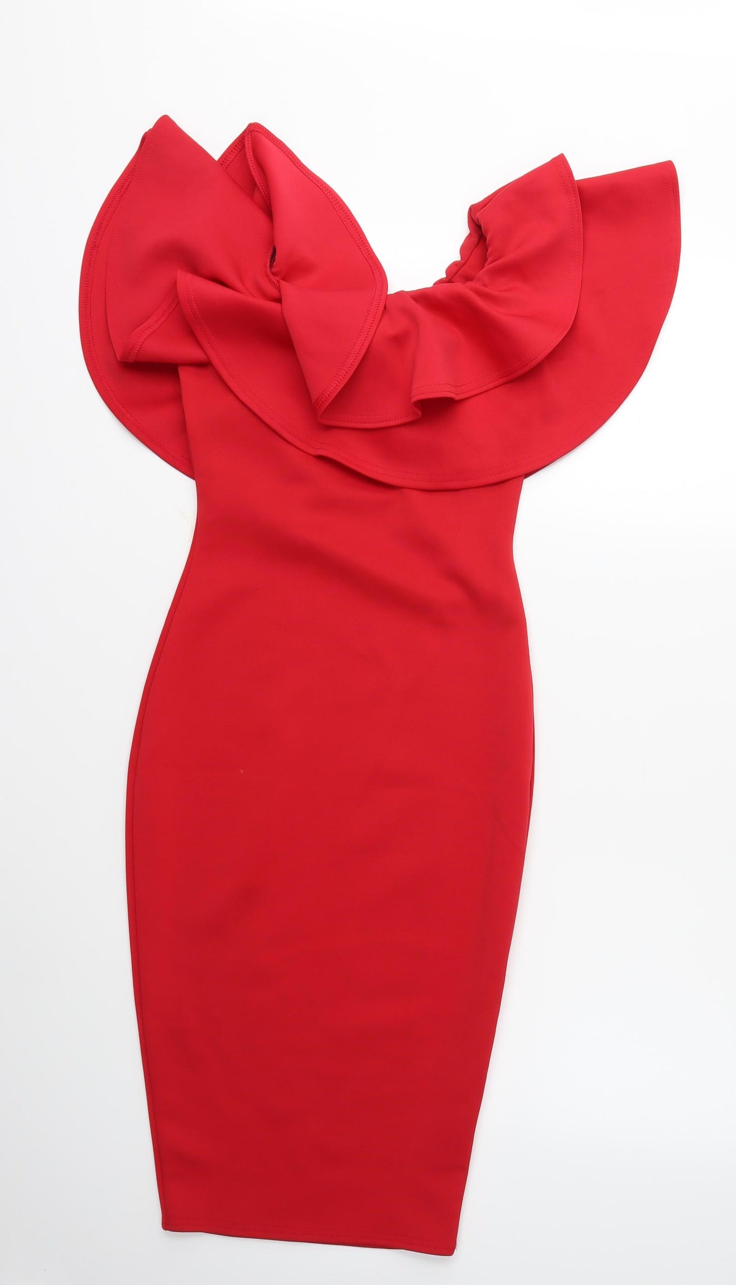 Boohoo Womens Red   Bodycon  Size 8