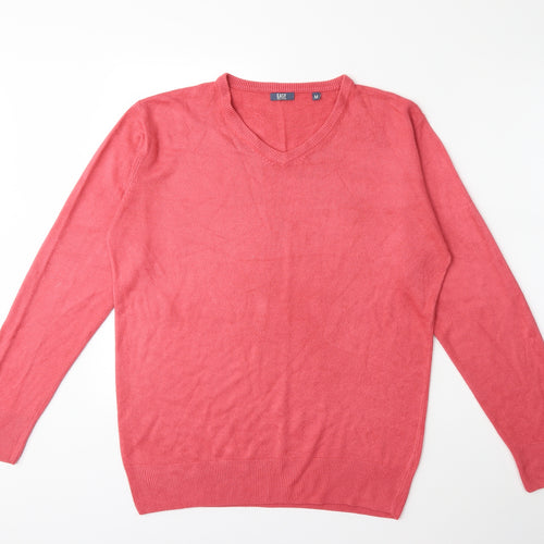 Easy Mens Pink  Knit Pullover Jumper Size M