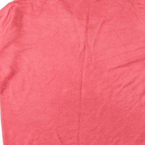 Easy Mens Pink  Knit Pullover Jumper Size M
