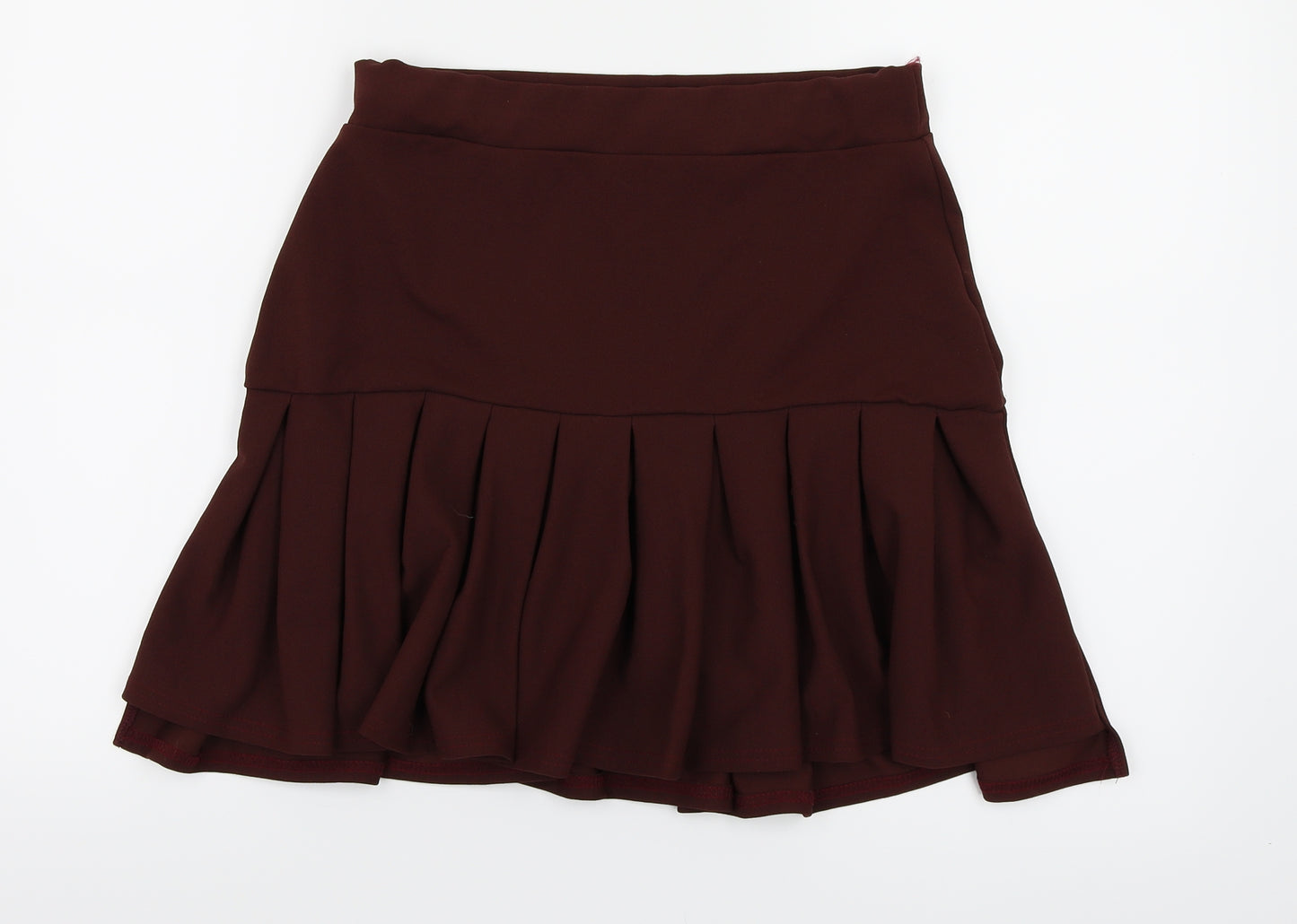 PRETTYLITTLETHING Womens Brown   Flare Skirt Size 12