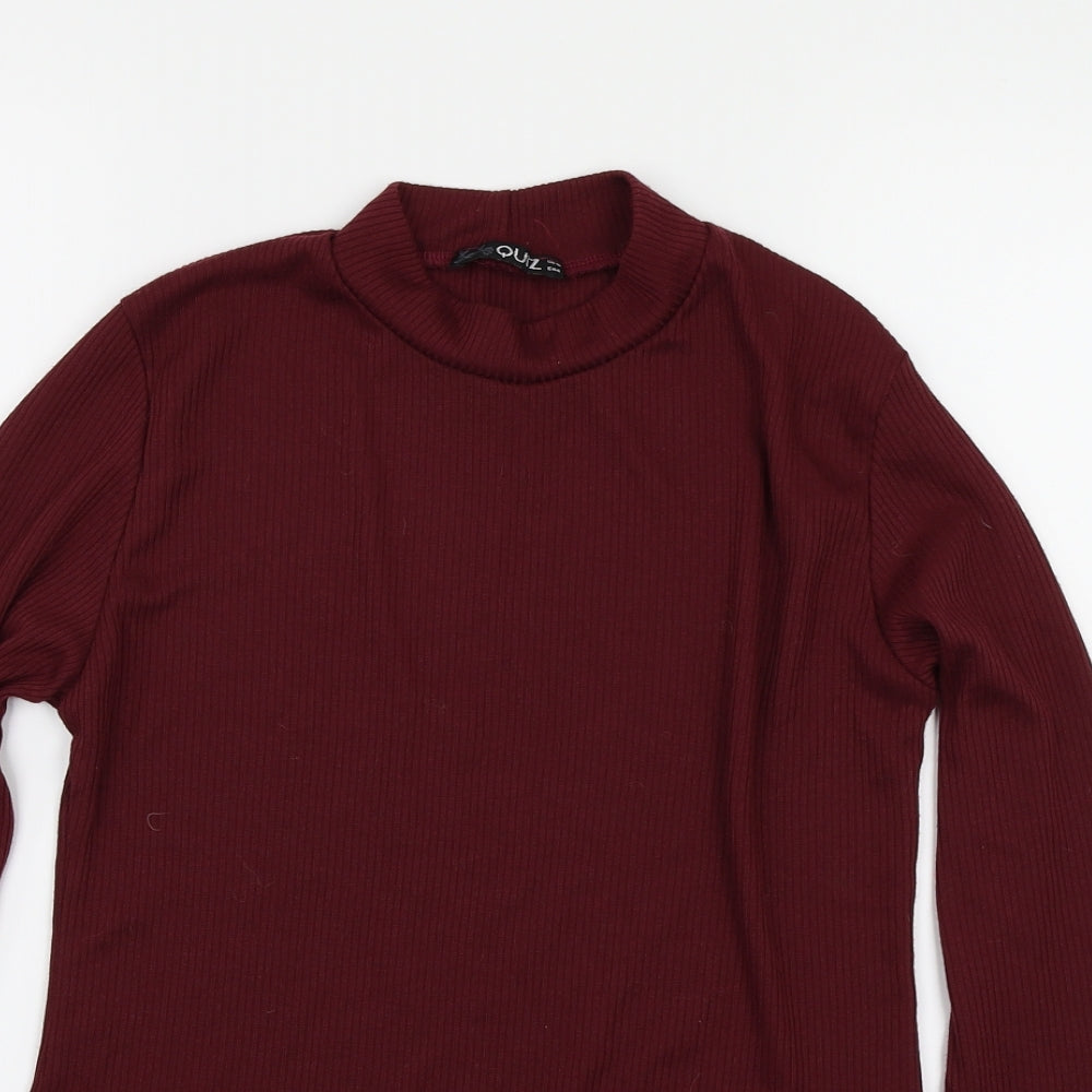 Quiz Womens Purple  Knit Pullover Jumper Size 16