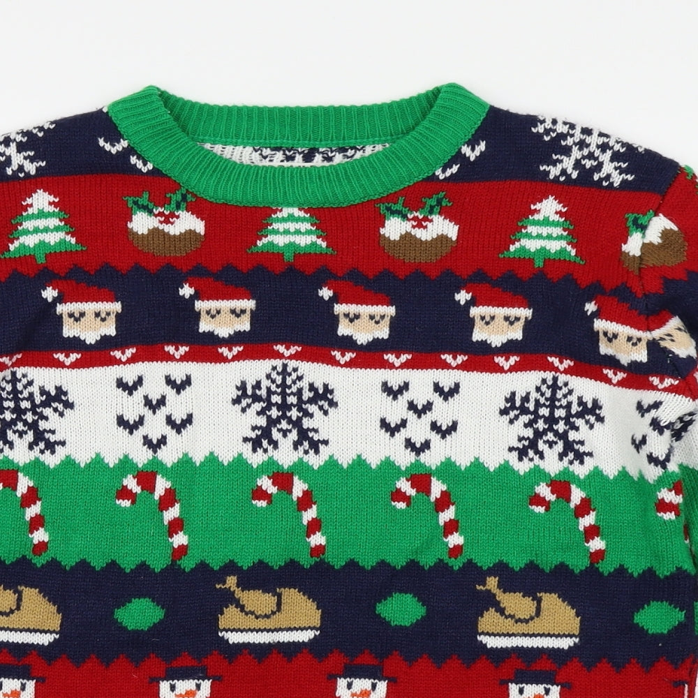 Matalan Boys Multicoloured Fair Isle Knit Pullover Jumper Size 13 Years  - Christmas