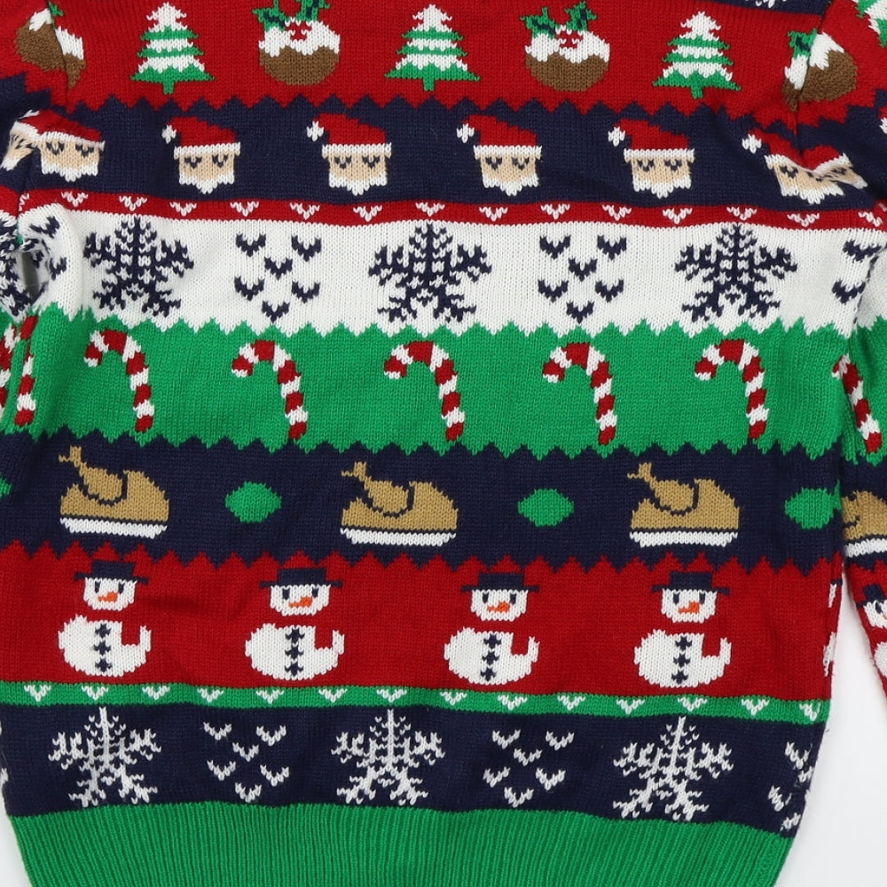 Matalan Boys Multicoloured Fair Isle Knit Pullover Jumper Size 13 Years  - Christmas